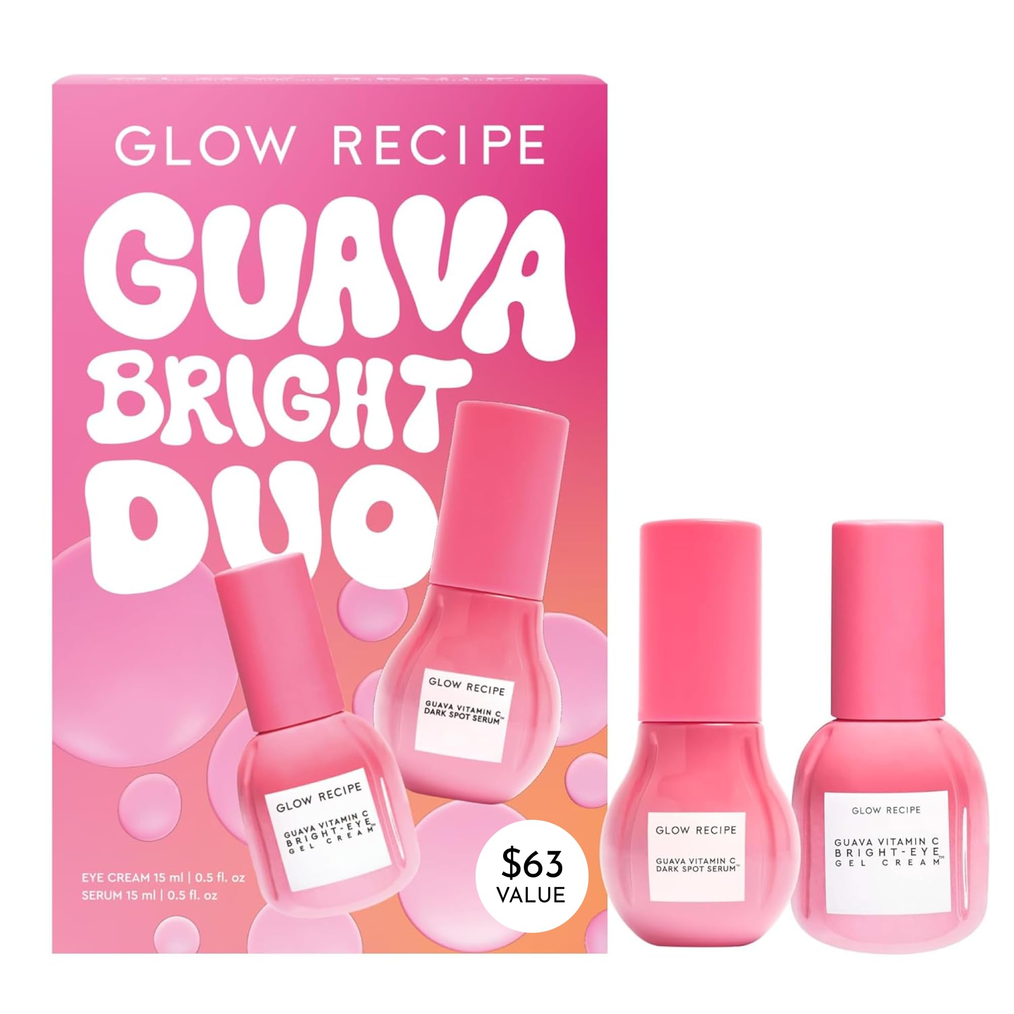 Glow Recipe Guava Brightening Gift Set packaging highlights a convenient skincare routine.