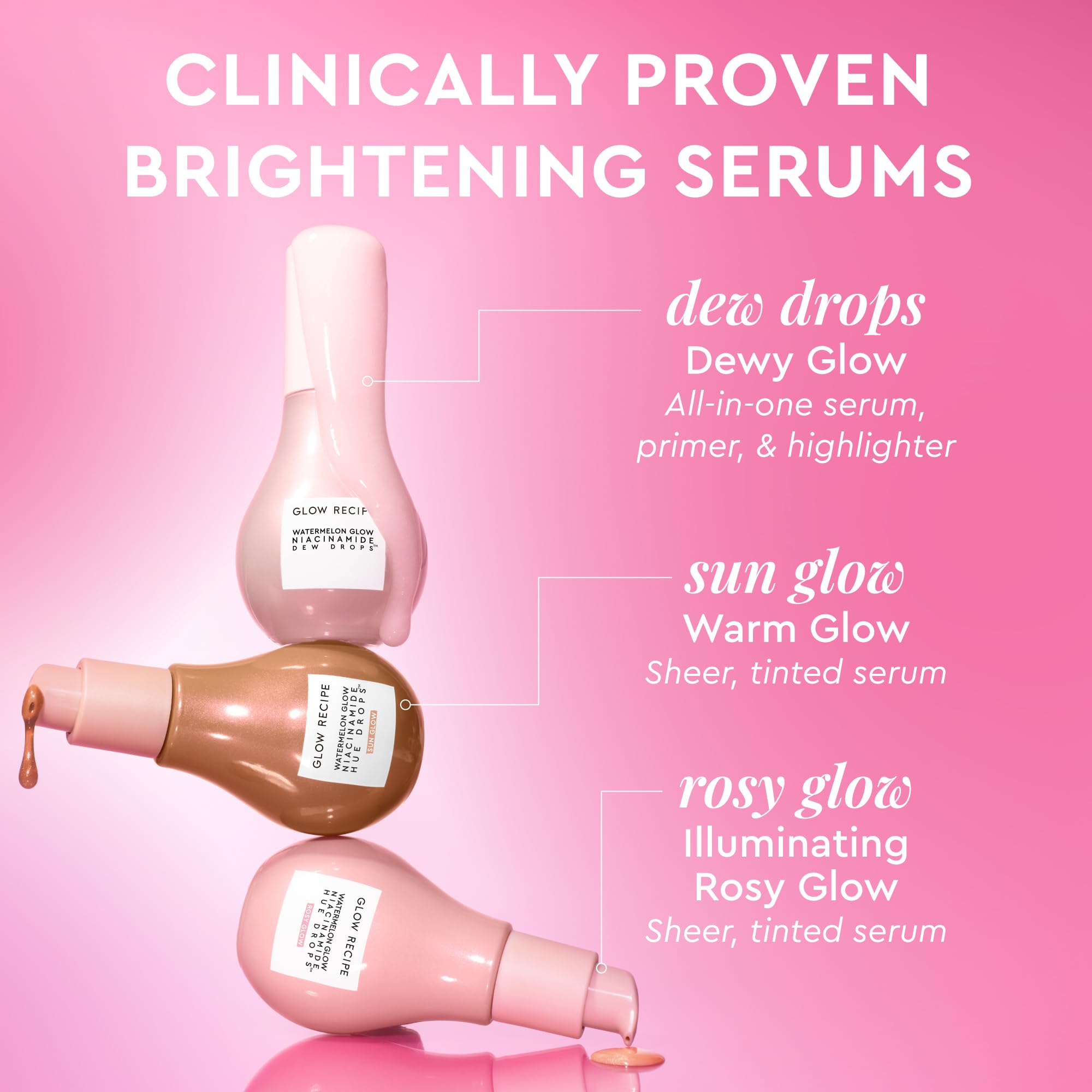 Glow Recipe Hue Drops face application demonstrates luminous finish