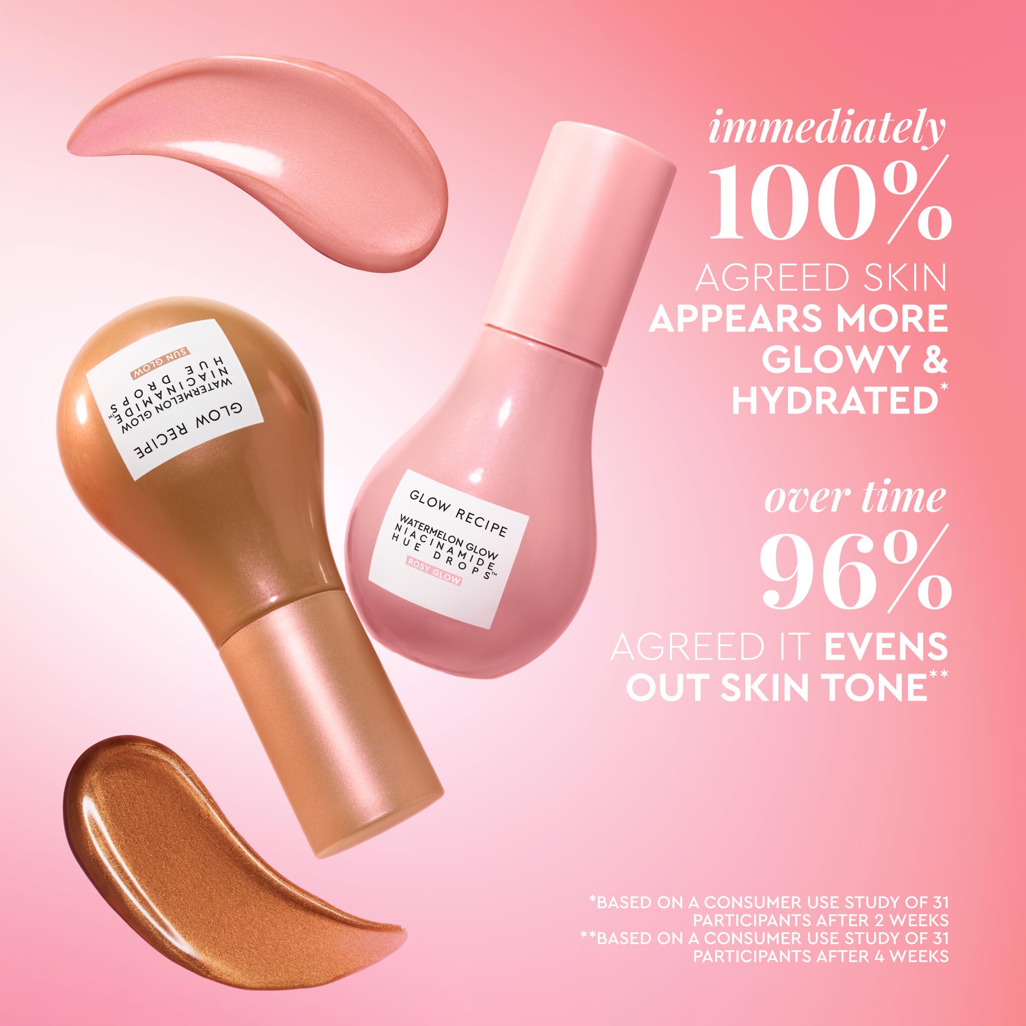 Glow Recipe Hue Drops highlighter application on cheekbones for radiance