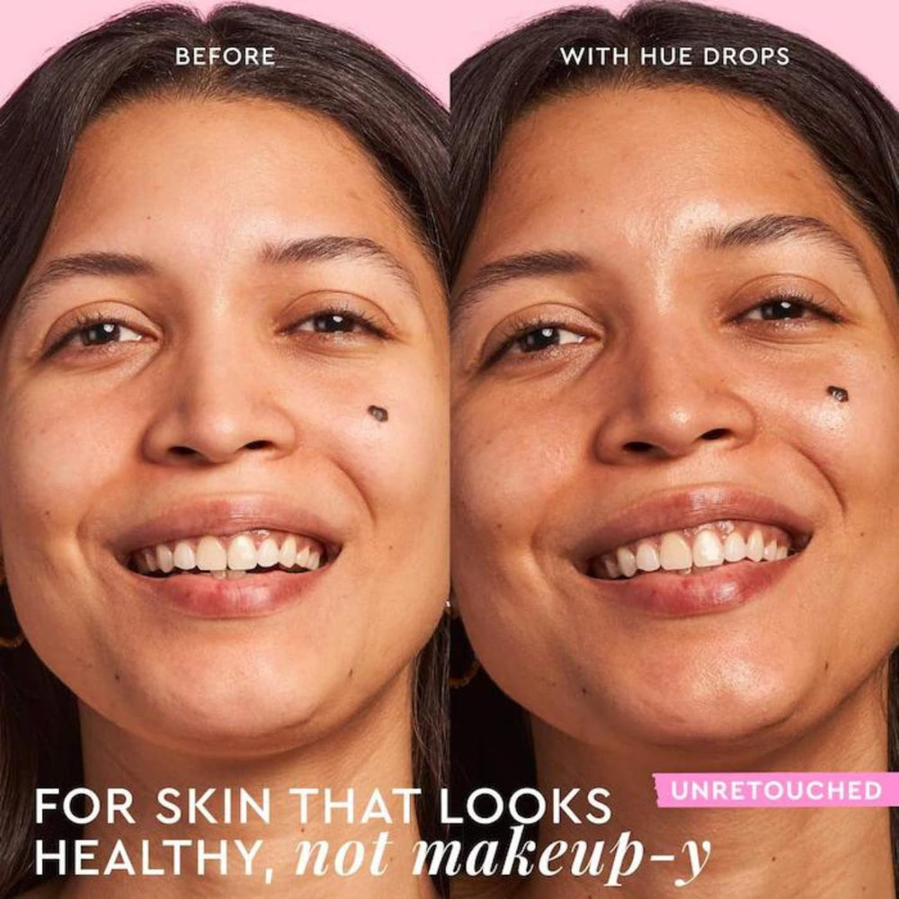 Glow Recipe Hue Drops Sunglow on-skin glow demonstrating buildable tint