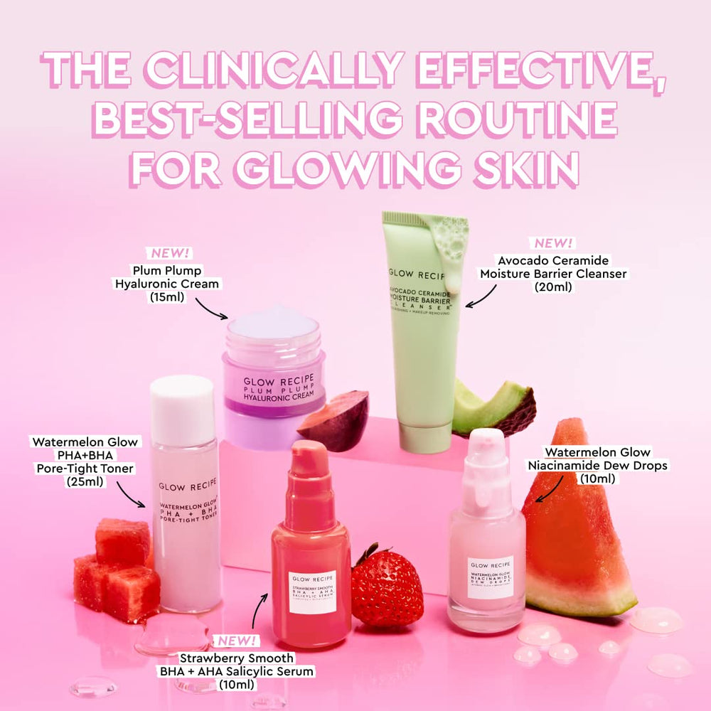 Glow Recipe Watermelon Glow Niacinamide Glow Drops add dewy radiance.