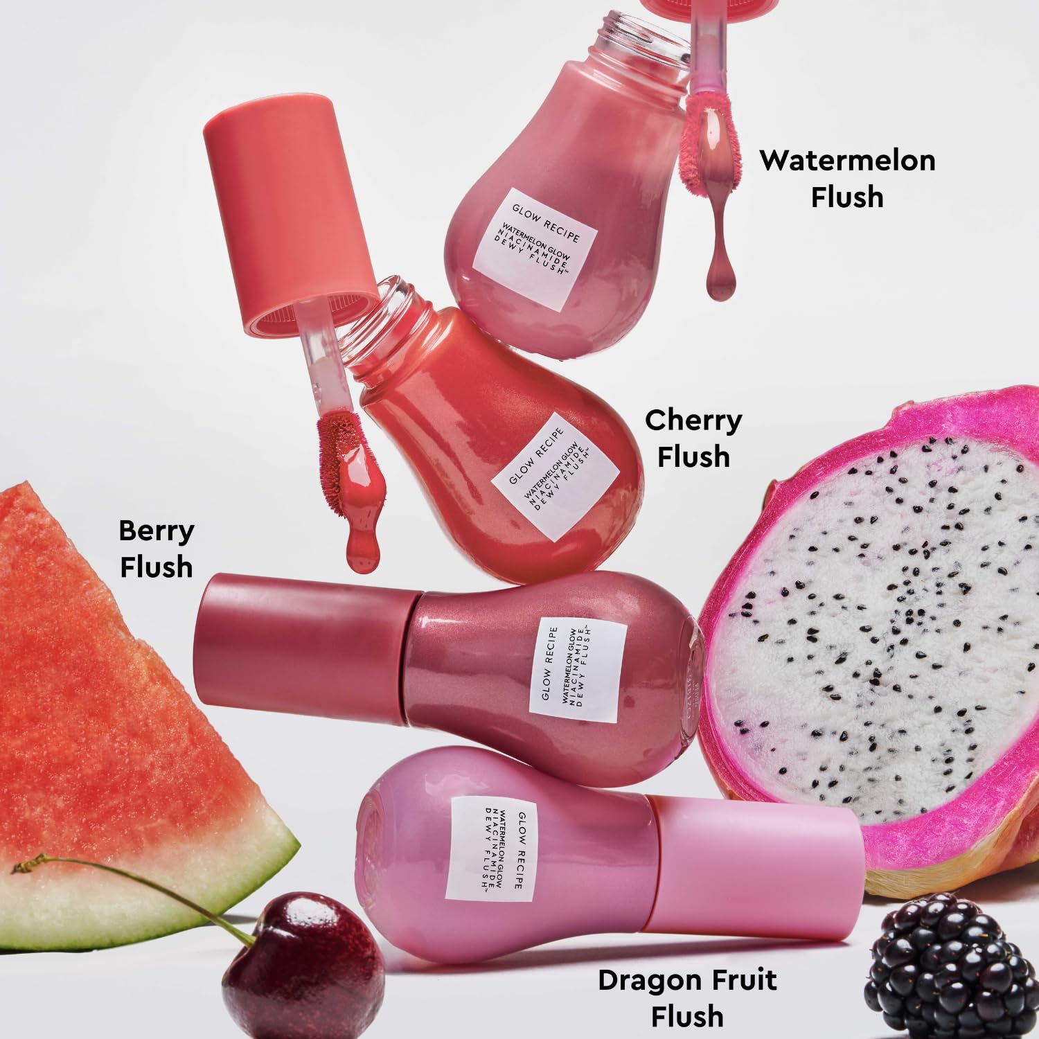 Swirl of product blended into skin delivers natural radiance