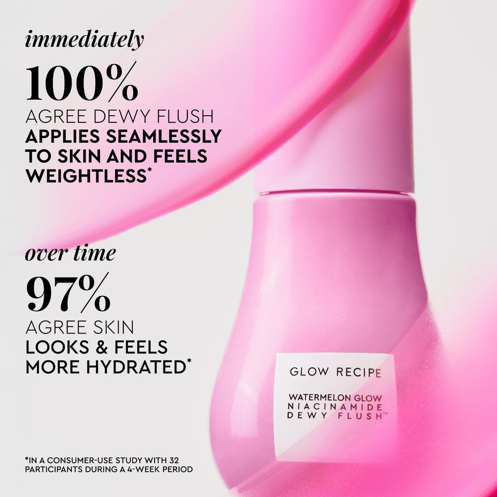 Watermelon extract glow detail highlights fresh, bright complexion