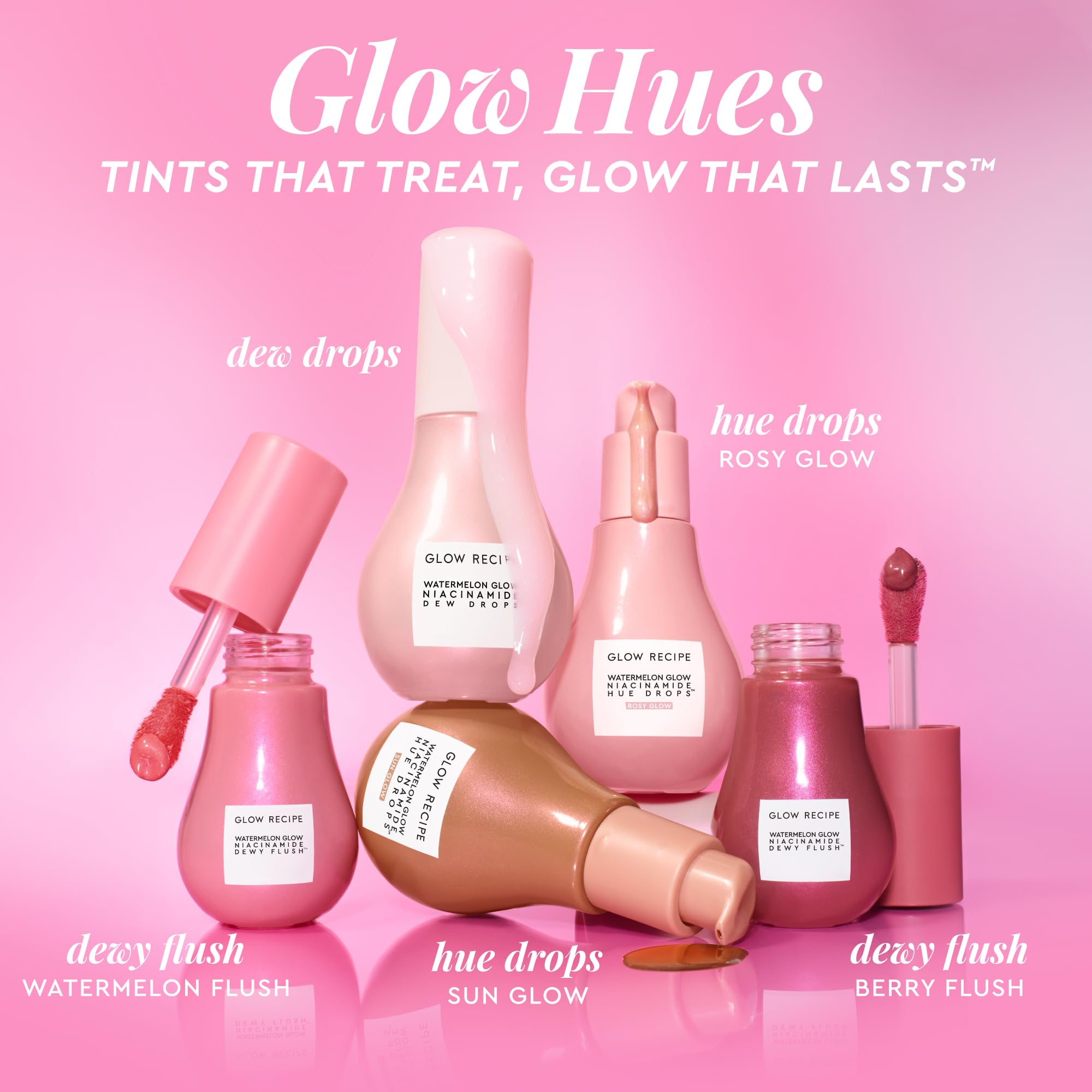 Close-up of no-makeup look with subtle tint from Glow Recipe.