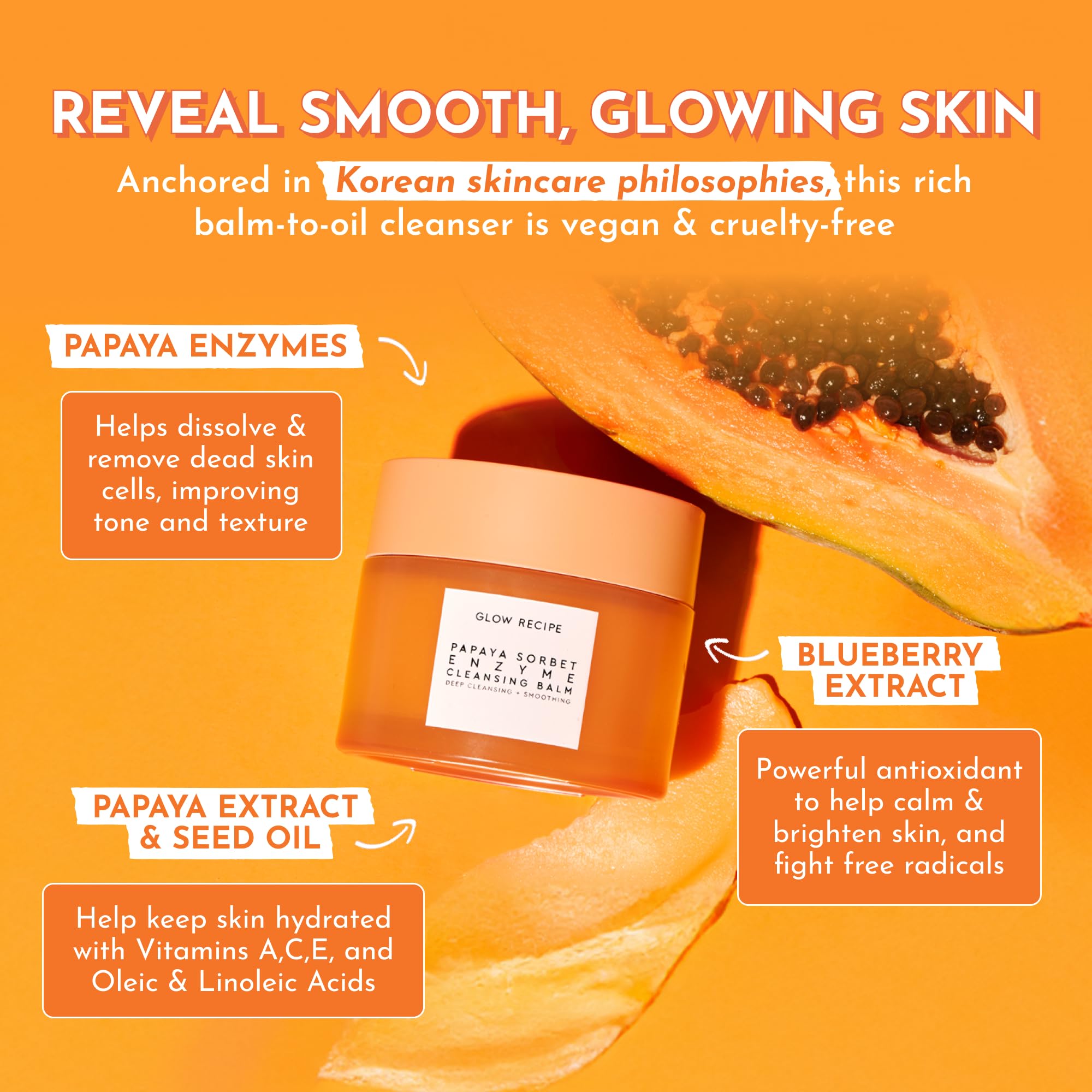 Glow Recipe cleansing balm removing makeup and SPF in action
