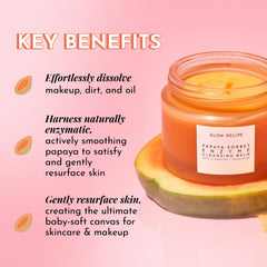 Glow Recipe balm texture swirls into a milky cleanser on contact with water