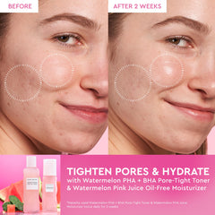 Glow Recipe PHA + BHA toner mist-dispense close-up emphasizes refreshing feel and pore care.