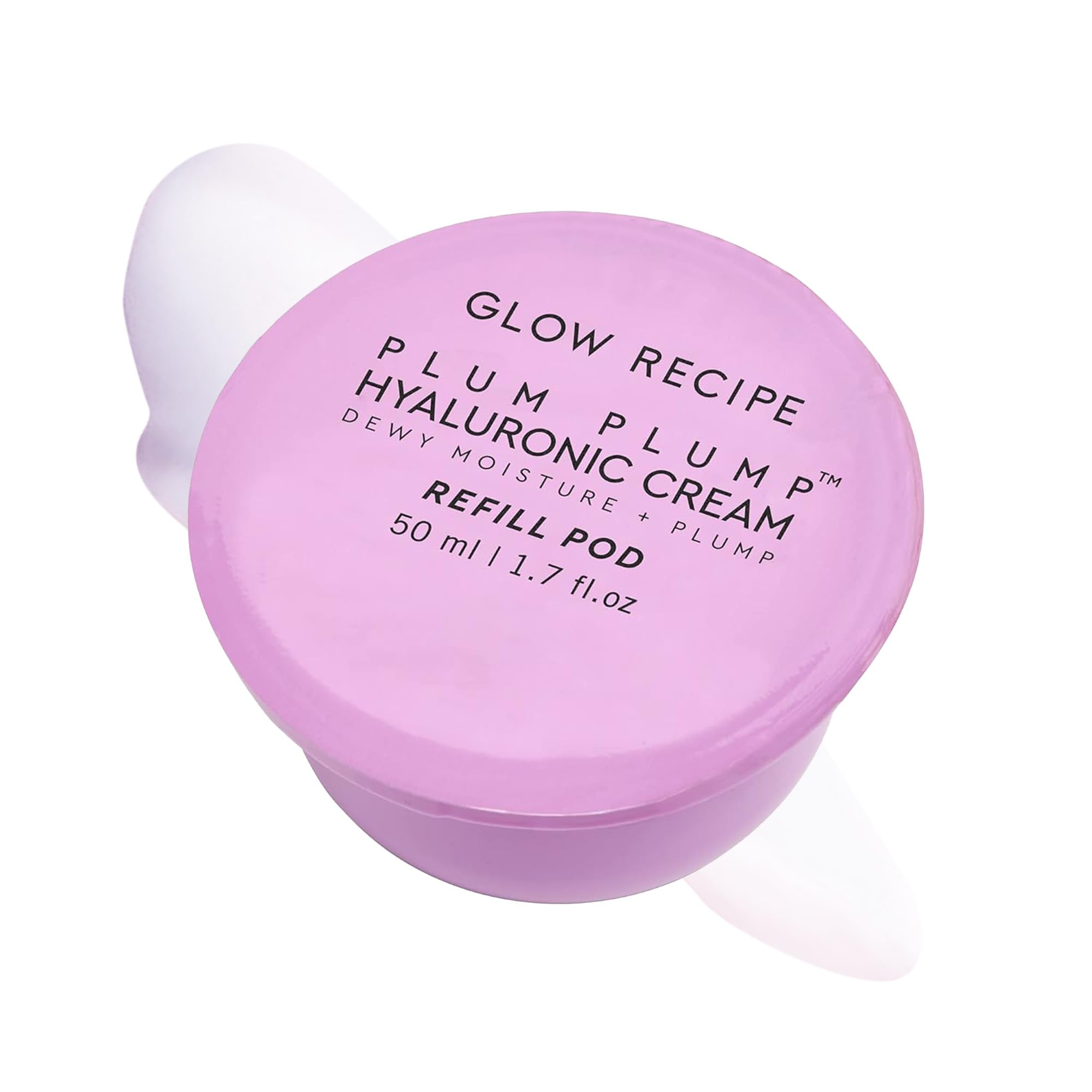 Glow Recipe Plum Plump hydration jar close-up showing intense moisture