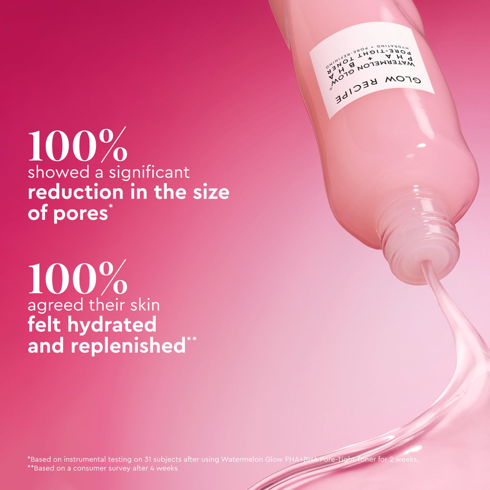 Glow Recipe pump-dispense-toner-glow indicates controlled, comfortable application.