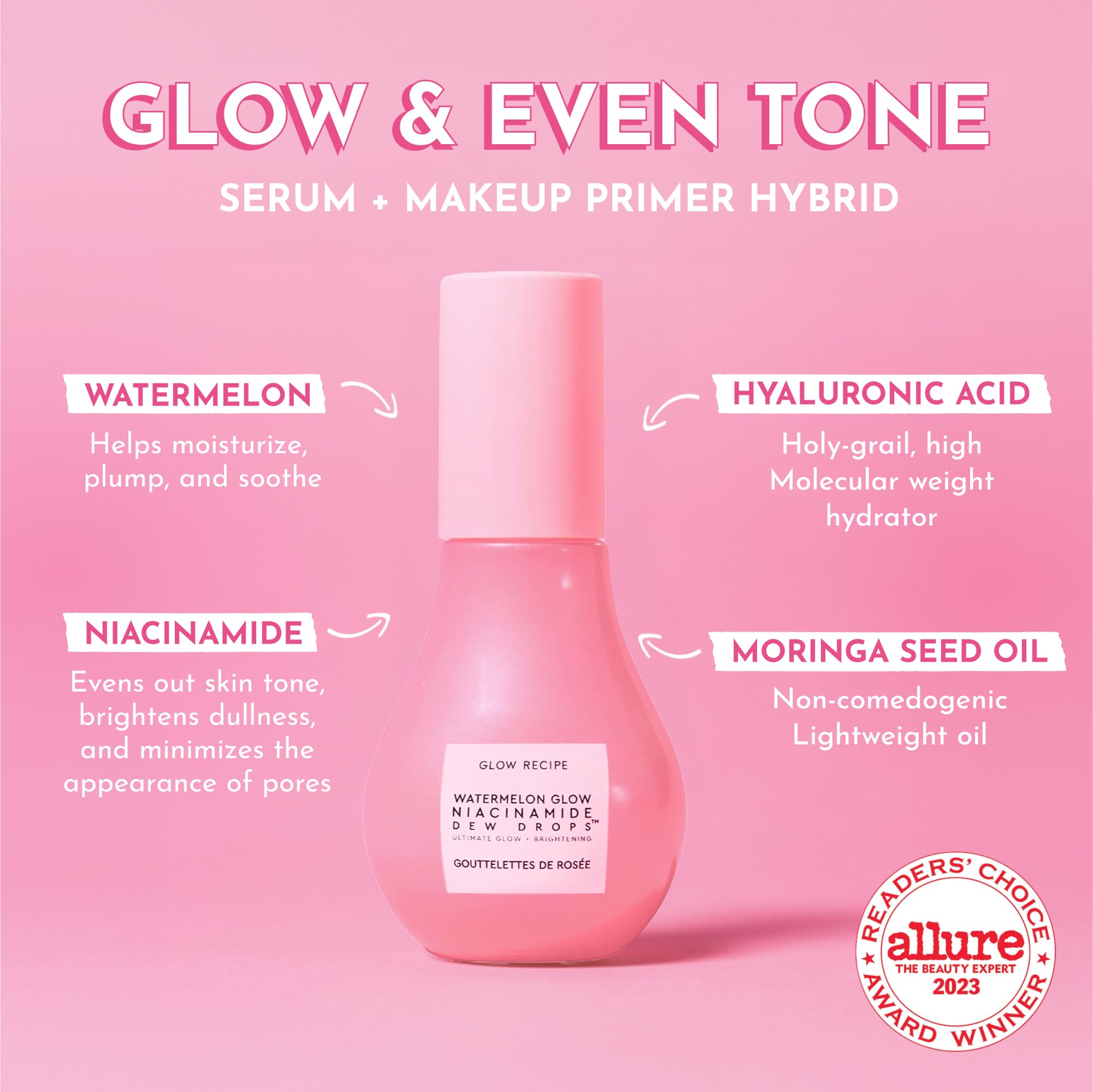 Glow Recipe skin glow close-up shows luminous, healthy-looking skin.