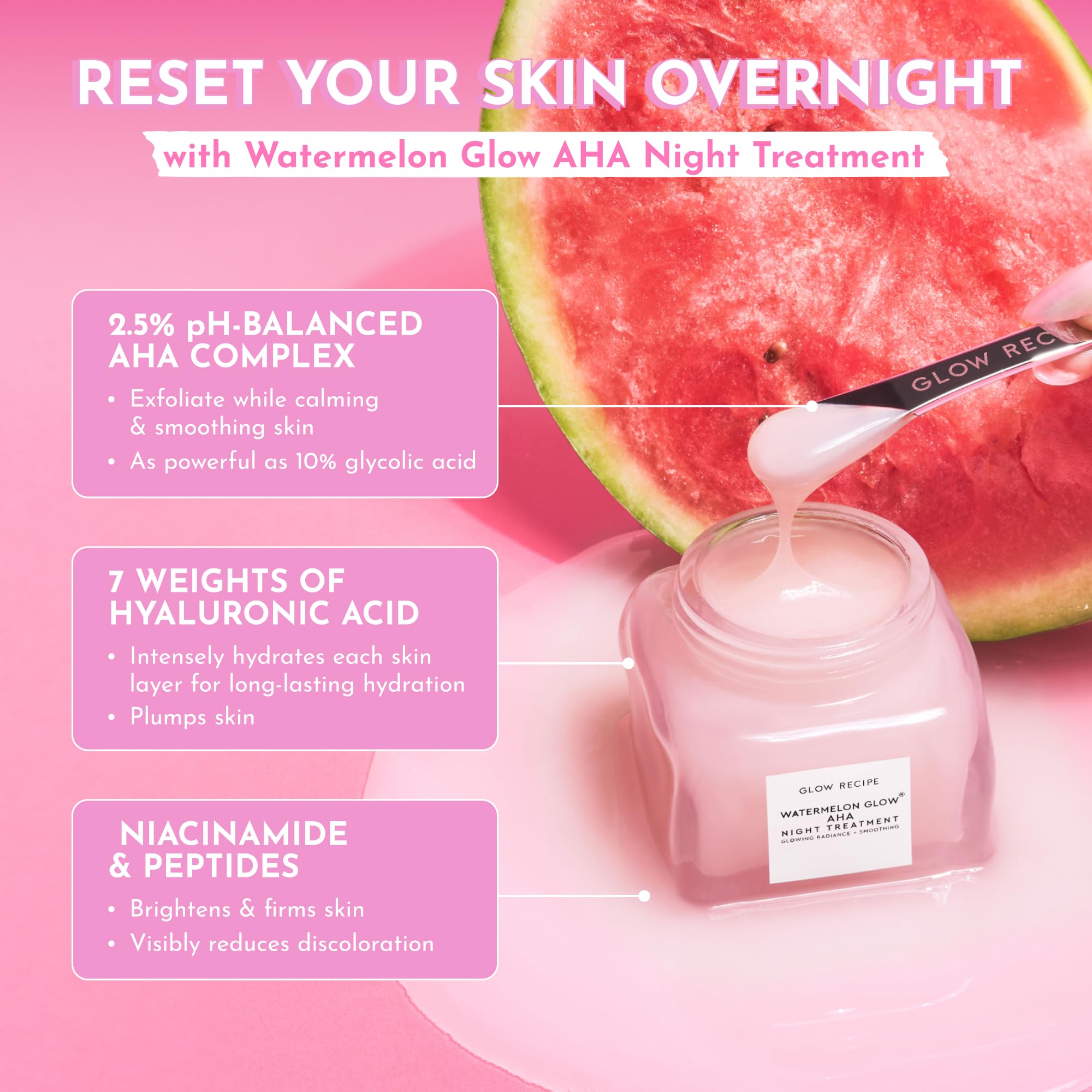 Glow Recipe textura gel de la mascarilla Watermelon Glow para exfoliación suave.