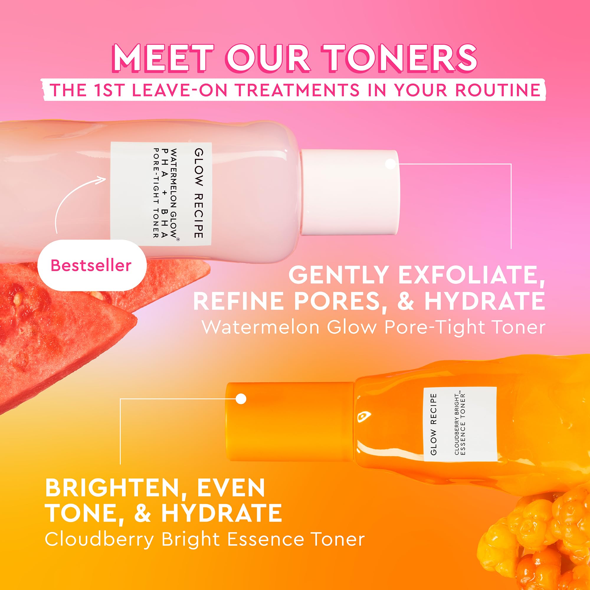 Glow Recipe travel-size toner-essence bottle ideal for overnight trips and daily routines