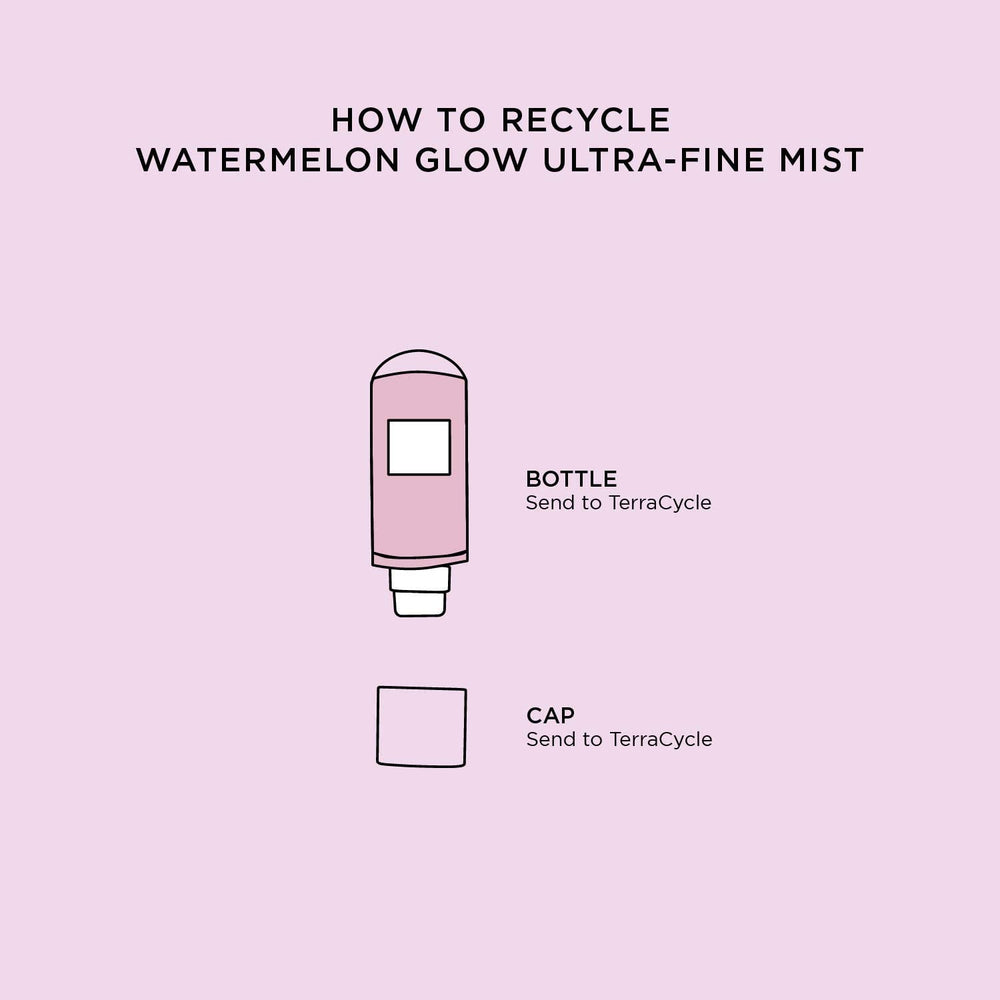 Glow Recipe Watermelon Glow facial spritz used for makeup prep.