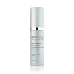 Glowbiotics advanced vitamin C serum bottle highlights a potent antioxidant formula for brighter skin