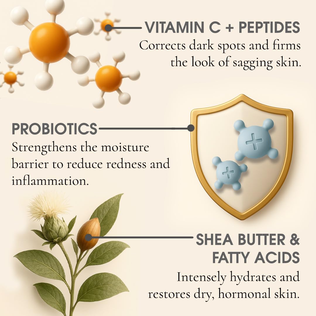 Glowbiotics cream being applied for a smooth, fast-absorbing moisturizer experience