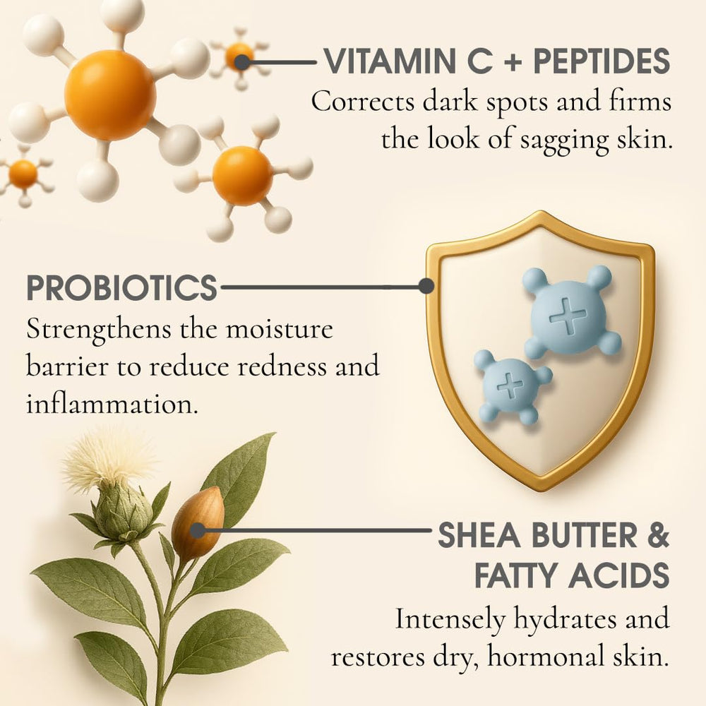 Glowbiotics cream being applied for a smooth, fast-absorbing moisturizer experience