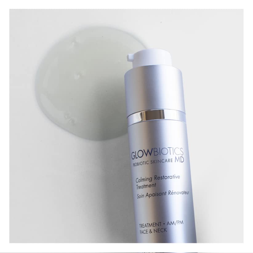 Glowbiotics Calming Restorative Treatment after-application glow indicating calmer complexion