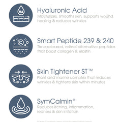 Glowbiotics Calming Restorative Treatment ingredients and peptides supporting skin resilience and firmness