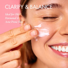 Glowbiotics Probiotic Clarifying Lotion redness-relief visual with soothing botanicals calming skin.