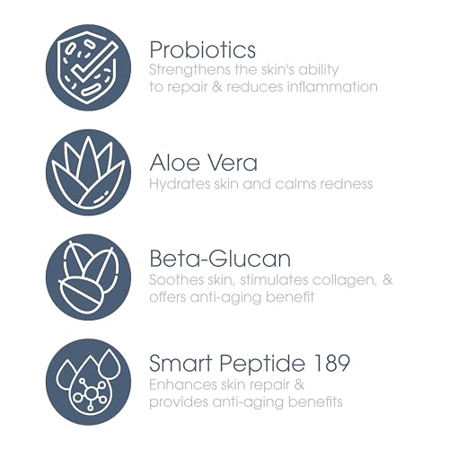 Glowbiotics probiotic cleanser foamy lather removing makeup while protecting barrier.