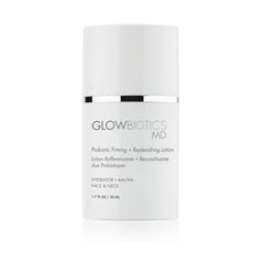 Glowbiotics probiotic firming bottle pour for easy morning hydration.