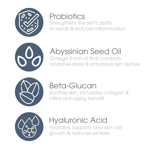 Glowbiotics probiotic firming cream swirl showing rich hydration and smoothing.
