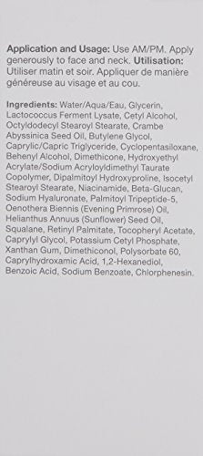 Glowbiotics probiotic firming face cream application highlights smooth texture.