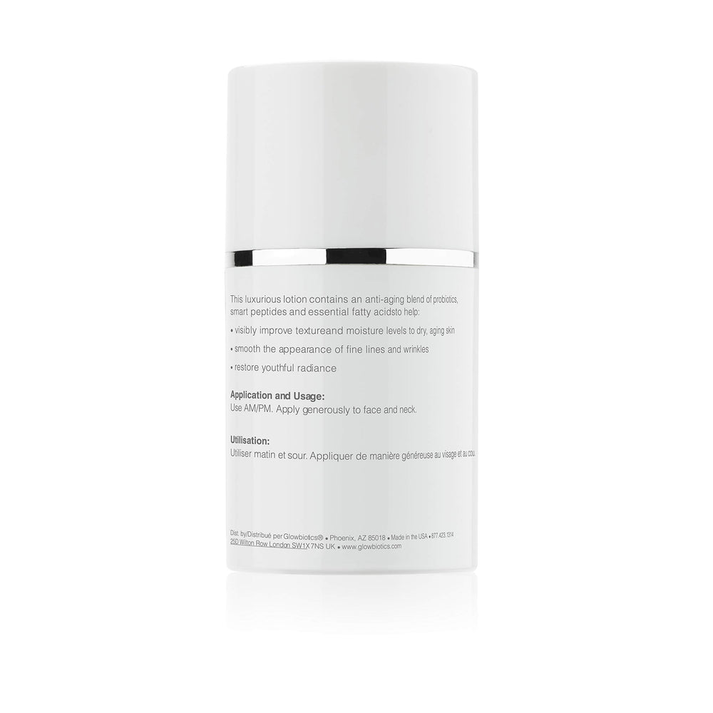 Glowbiotics probiotic firming hyaluronic acid drops emphasize deep hydration.