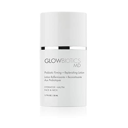 Glowbiotics probiotic firming vitamin E niacinamide support skin barrier.