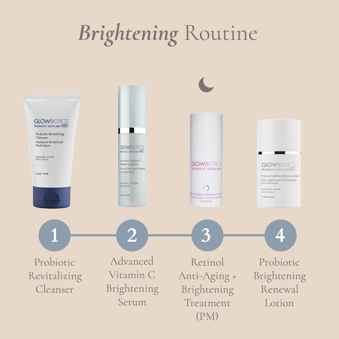 Glowbiotics skin tone brightening finish closeup suggests youthful glow