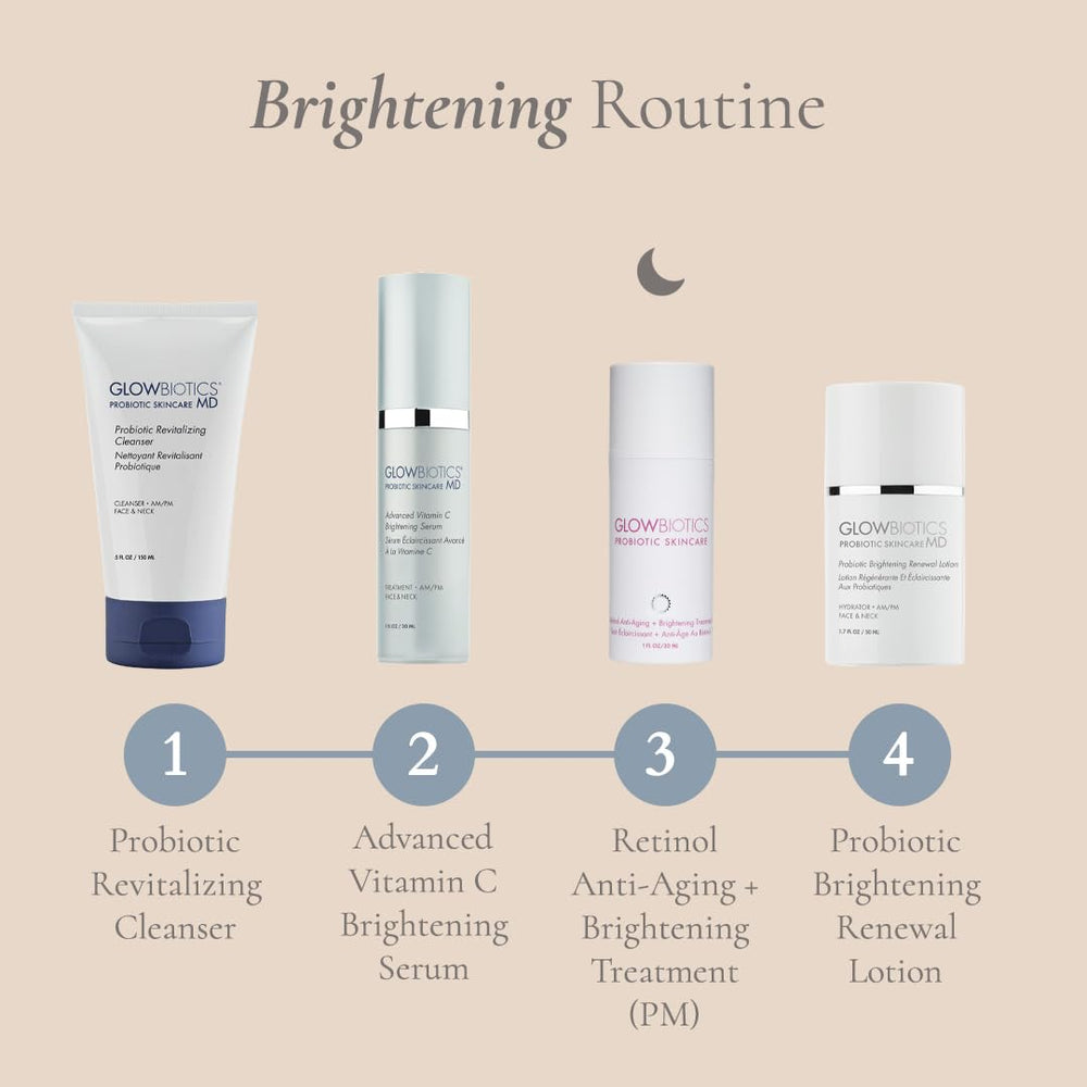Glowbiotics skin tone brightening finish closeup suggests youthful glow