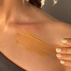 Glowbiotics tinted reef-safe sunscreen primer look ready for makeup application.