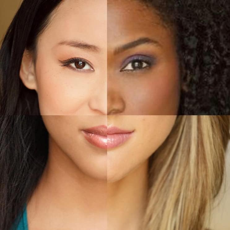 Glowbiotics tinted sunscreen on the face showing natural skin-tone tint.