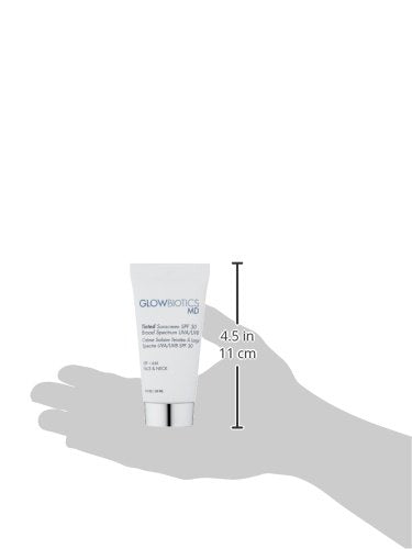 Glowbiotics reef-safe sunscreen bottle with easy-to-use pump dispenser.