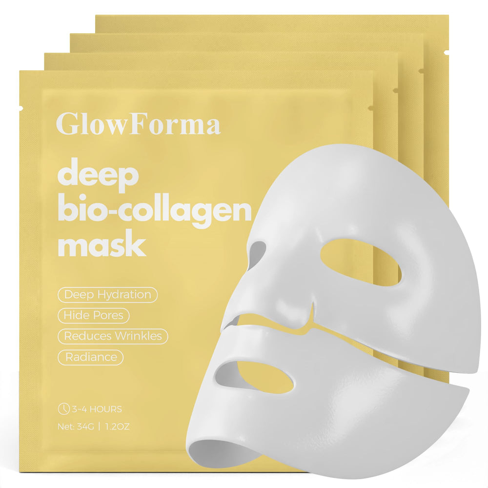 GlowForma bio-collagen mask foil-sealed pouch preserves freshness for routines.