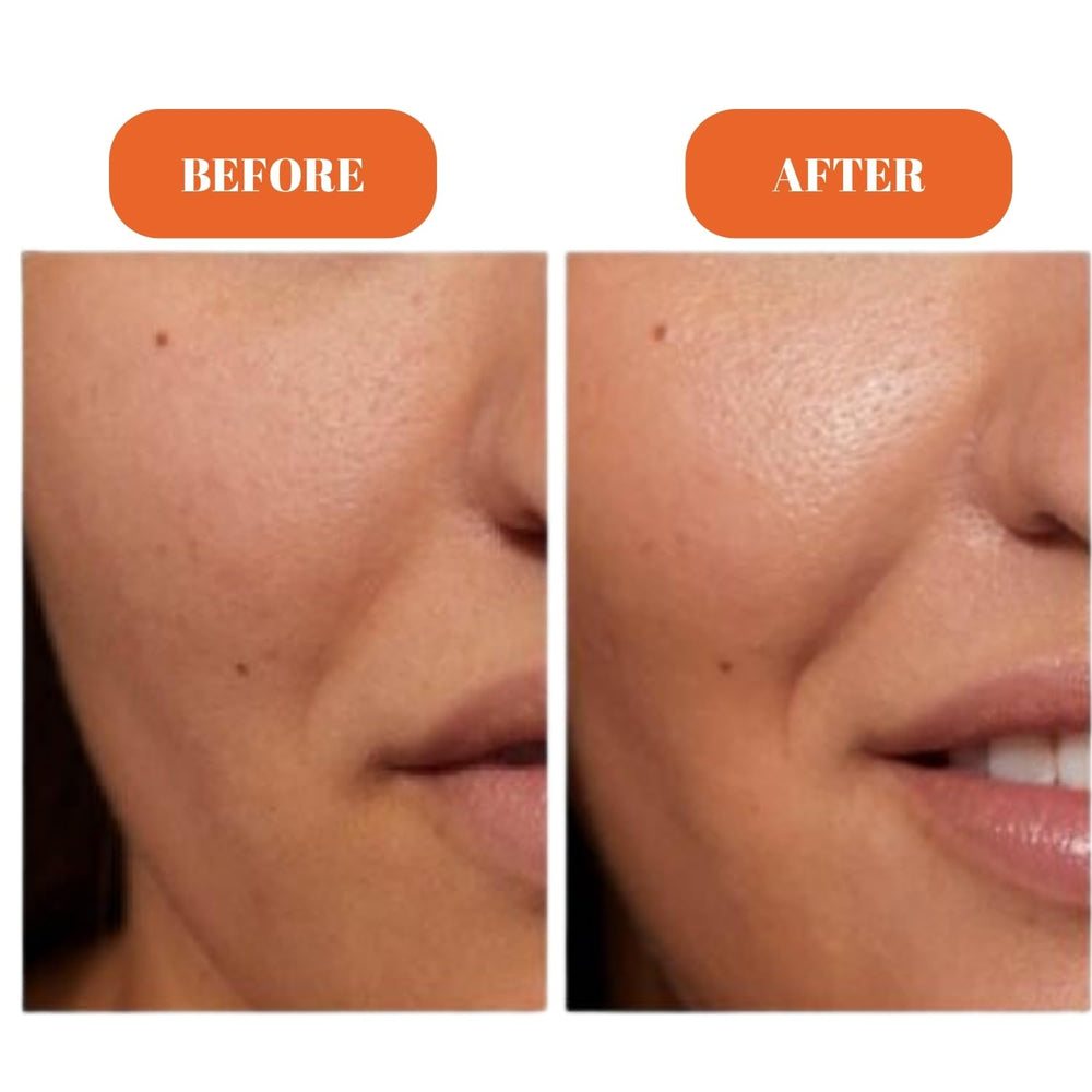 Glowiction Radiance Serum dropper delivering quick-absorbing formula under makeup.
