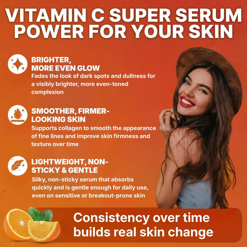 GlowMedik Vitamin C Serum dropper dispensing lightweight hydration