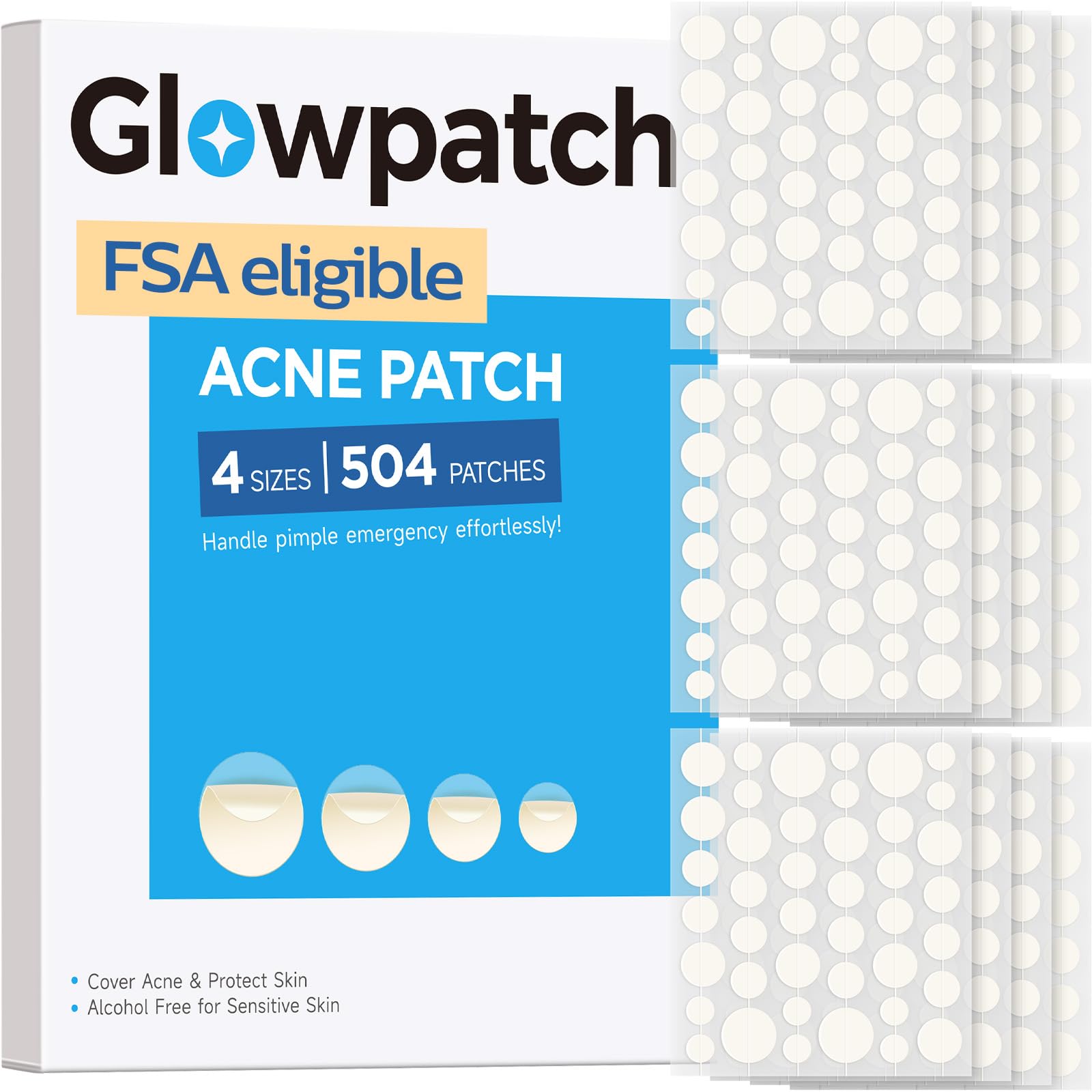 Glowpatch 504-count patches bulk for daily zit coverage