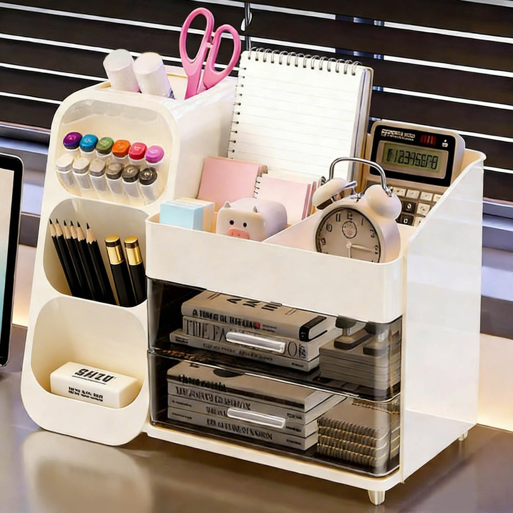 Glowspire makeup organizer ideal for vanity or bathroom counter storage.