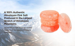 Glowyn Pink hand-carved pink crystal disc showcases natural texture
