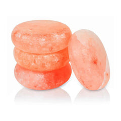 Glowyn Pink Himalayan salt massage stone disc flat for soothing spa sessions