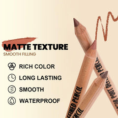 GLSFACE Classic Matte Lip Liner Set colors on display for precise contour and daily use.