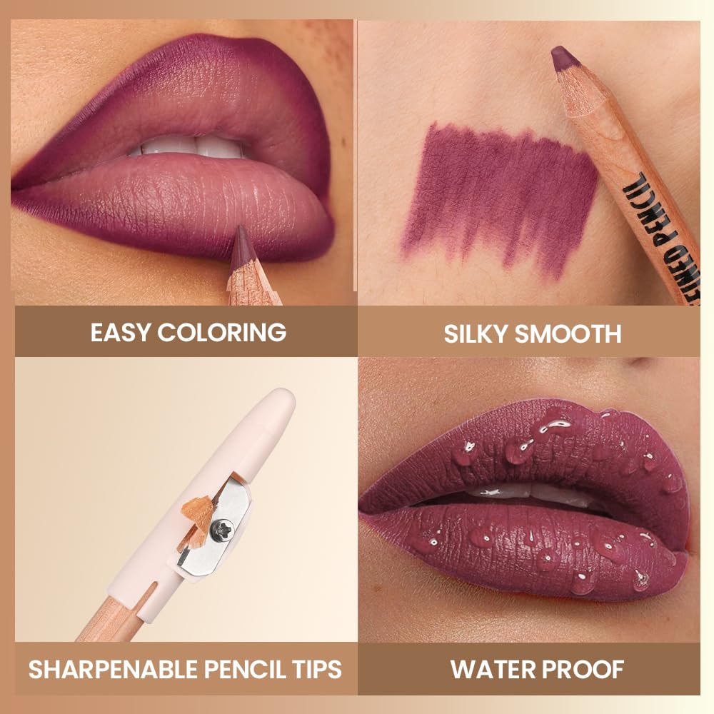 GLSFACE nude-brown lip liner swatch for warm-toned looks.