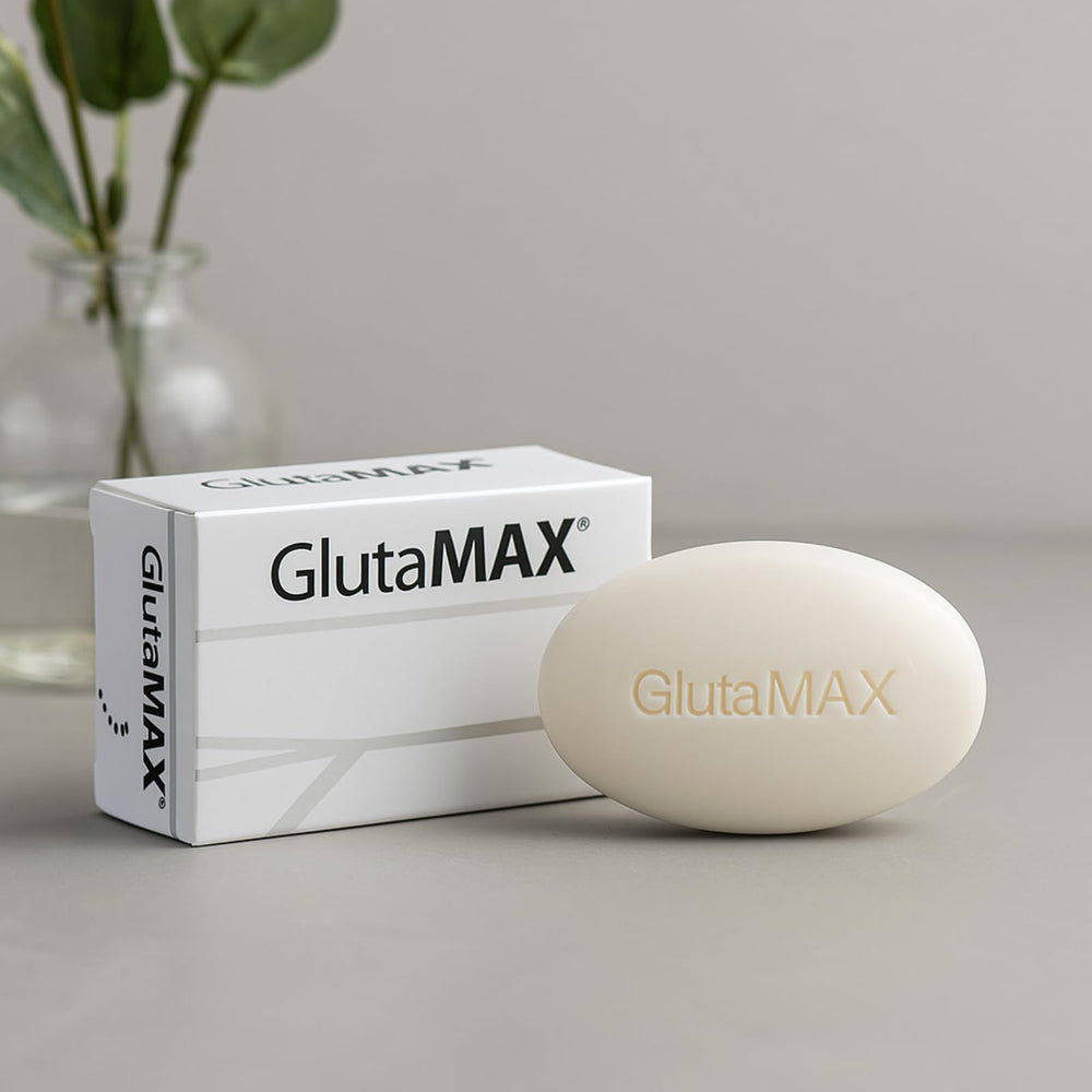 GlutaMAX Skin Tone Bar exfoliating lather highlighting mild exfoliation for glow