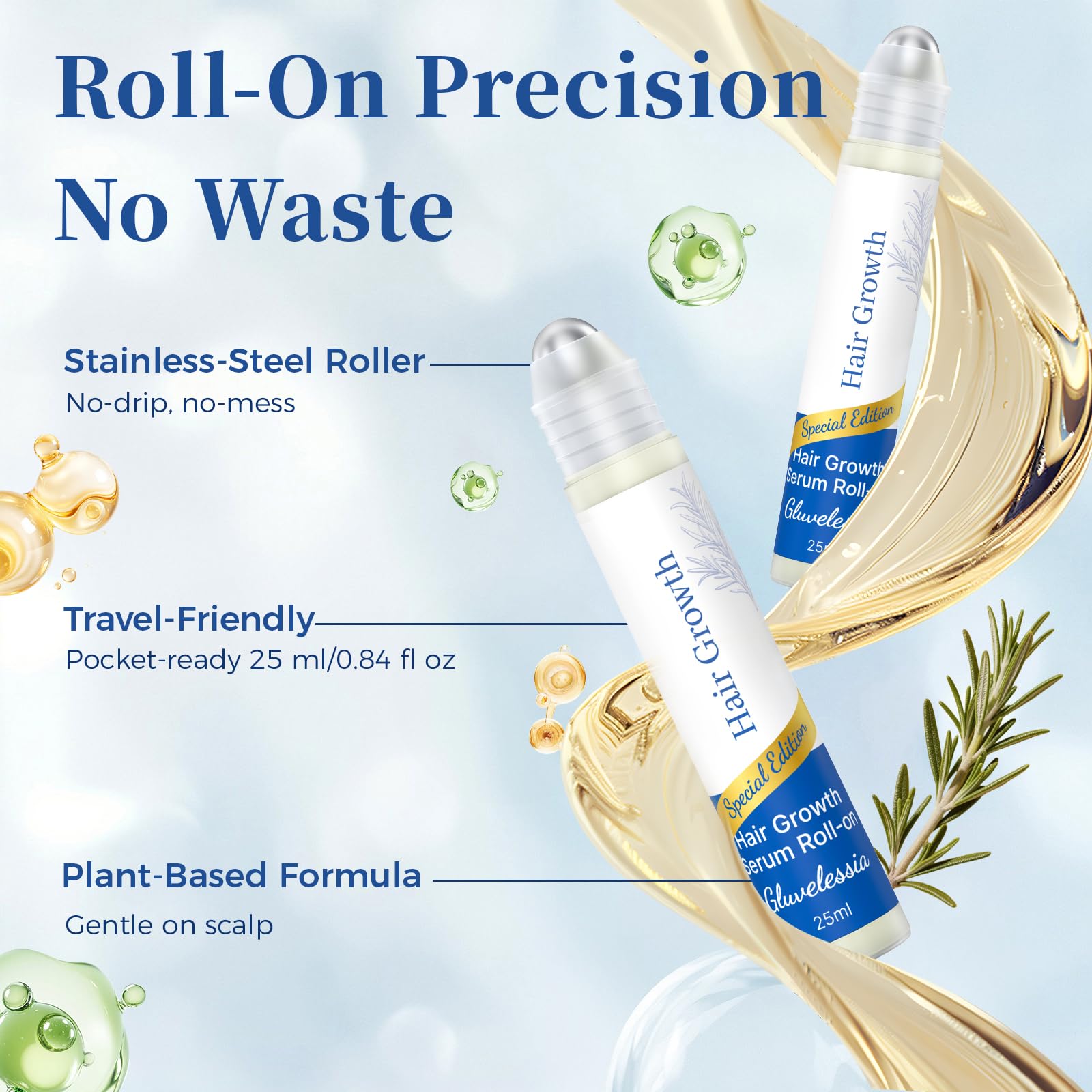 Gluvelessia non-greasy hair serum delivers clean finish