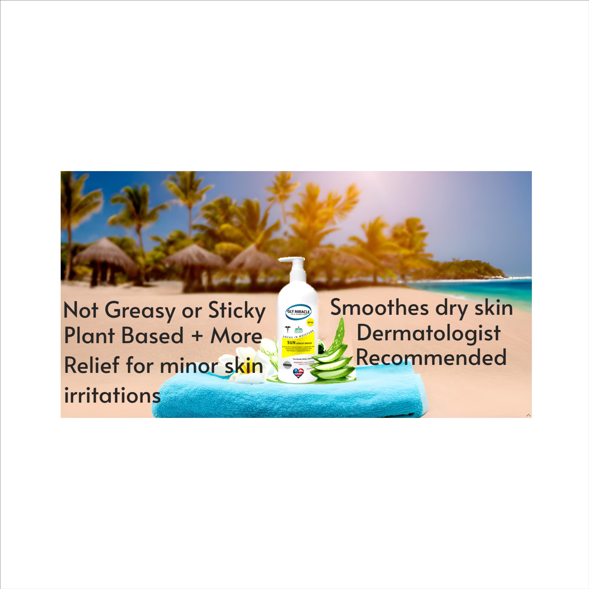 GLY MIRACLE SUN SPF30 being applied on the face for smooth protection