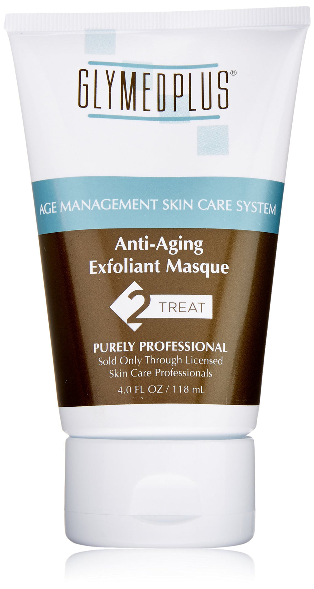 GlyMed Plus Age Management Exfoliant Masque jar shows radiant skin potential and organic formula.