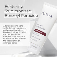 Glytone Acne BPO penetration close-up highlights deep pore action.