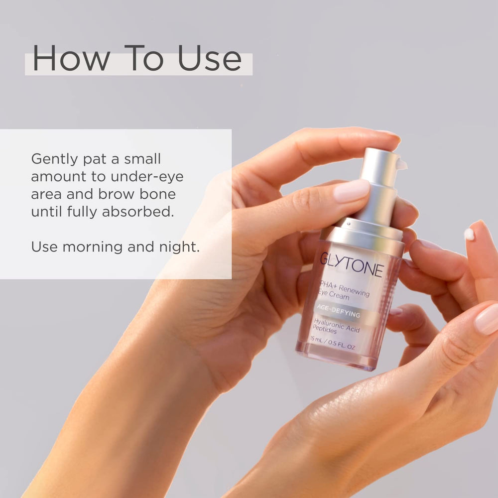 Brightened appearance around the eyes with Glytone Age-Defying Eye Cream.