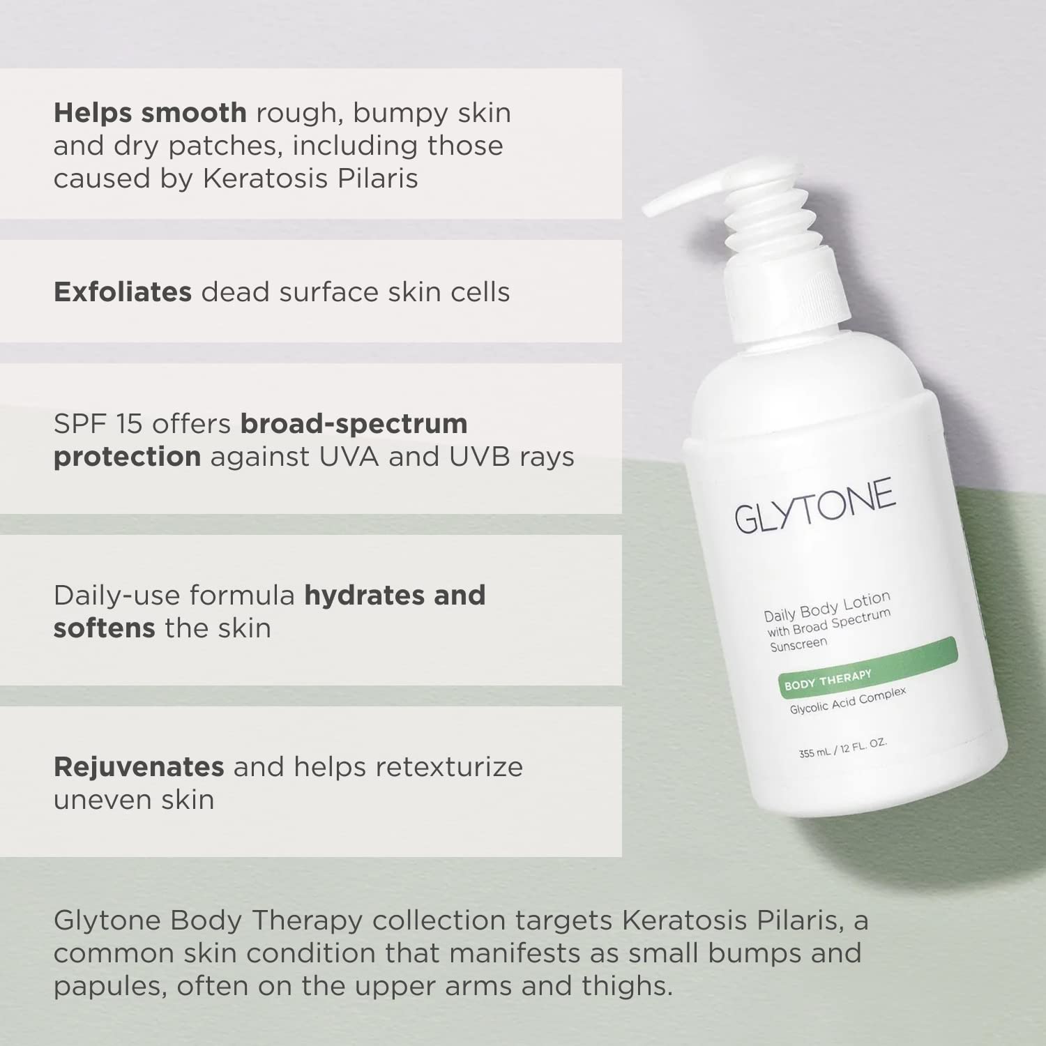GLYTONE application after shower for daily sun protection